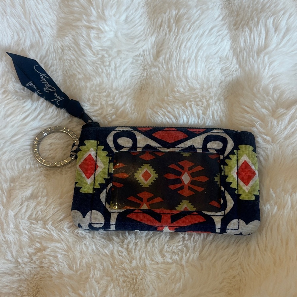Vera Bradley Multicolor Patterned Keychain Wallet Keyring